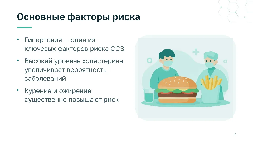 Слайд 3 из 10: Профилактика сердечно-сосудистых заболеваний